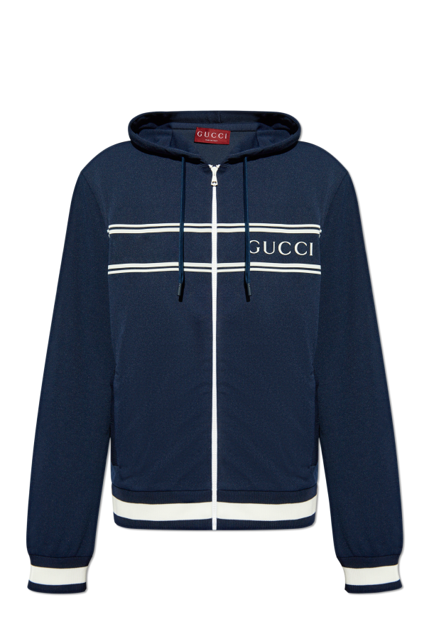 up sweatshirt Gucci Tgkb5Shops Switzerland Navy blue Hooded zip Gucci Eyewear GG pendant square frame sunglasses